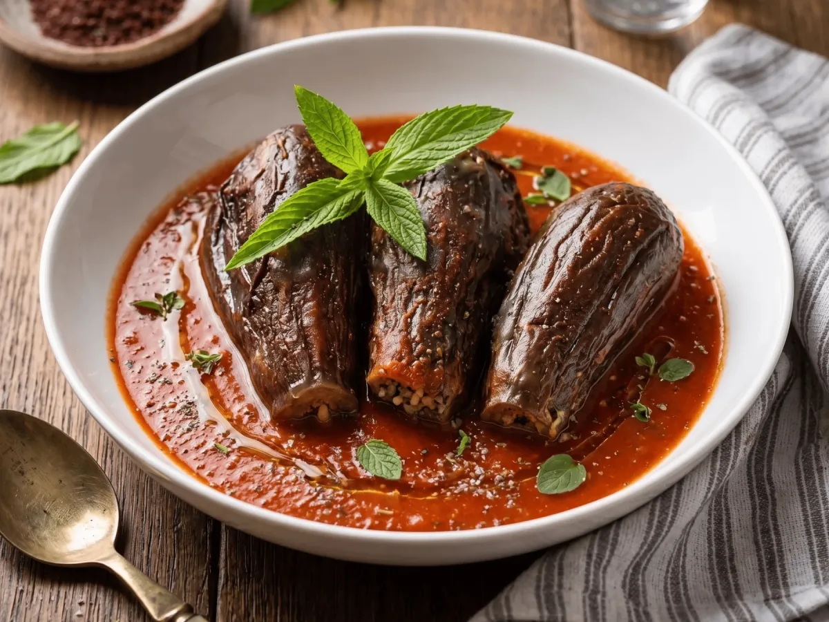 Stuffed Eggplant dish photo